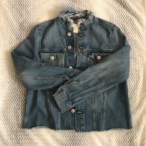 distressed jean jacket